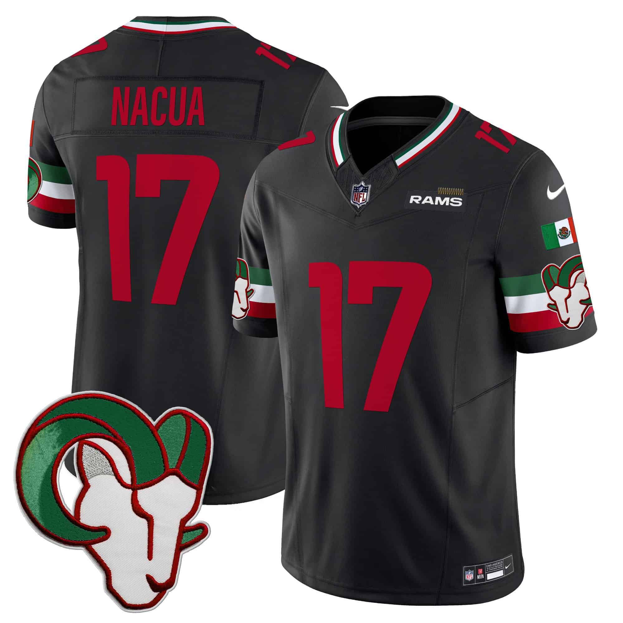 Men Los Angeles Rams #17 Nacua Black 2024 Nike Mexico Vapor Limited NFL Jersey->indianapolis colts->NFL Jersey